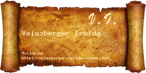 Veiszberger Izolda névjegykártya