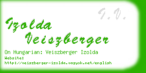 izolda veiszberger business card